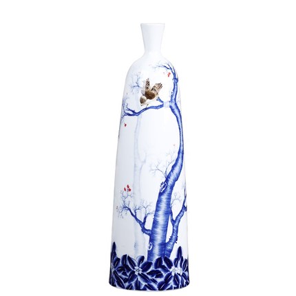 Compatible porcelaine Jahrriesnge  for hand painted white blue vase cna0080 