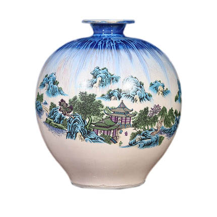 Compatible porcelaine Jahrriesnge  for kiln change cracked glaze pomegranate flower vase cna0443 