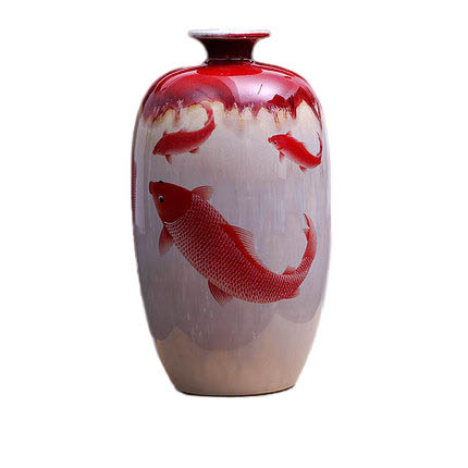 Compatible porcelaine Jahrriesnge  for kiln change cracked glaze pomegranate flower vase cna0446 