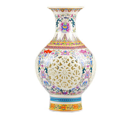 Compatible porcelaine Jahrriesnge  for colorful hollow vase cna0664 