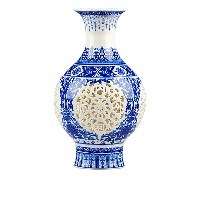 Compatible porcelaine Jahrriesnge  for colorful hollow vase cna0667 