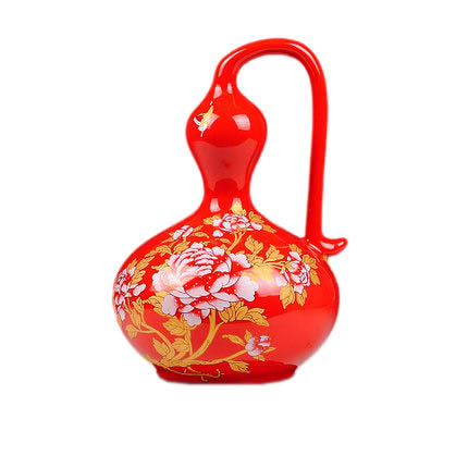 Compatible porcelaine Jahrriesnge  for red peony gourd vase cna0686 