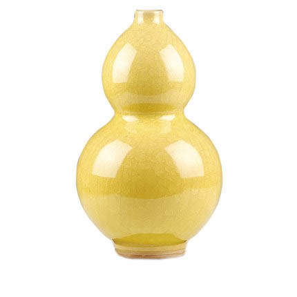 Compatible porcelaine Jahrriesnge  for yellow ice cube cracked gourd vase cna0731 