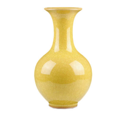 Compatible porcelaine Jahrriesnge  for yellow ice cube cracked gourd vase cna0732 