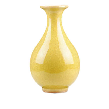 Compatible porcelaine Jahrriesnge  for yellow ice cube cracked gourd vase cna0734 