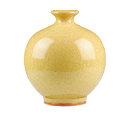 Compatible porcelaine Jahrriesnge  for yellow ice cube cracked gourd vase cna0735 