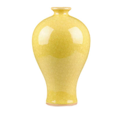 Compatible porcelaine Jahrriesnge  for yellow ice cube cracked gourd vase cna0736 