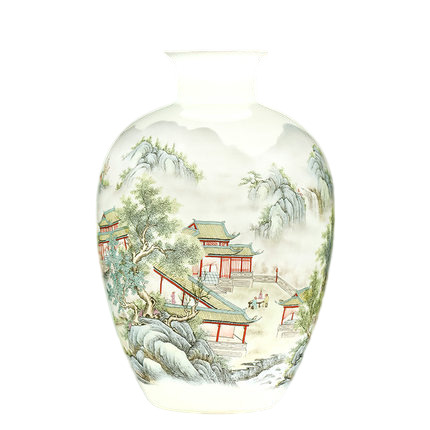 Compatible porcelaine Jahrriesnge  for colorful landscape vase cna1007 