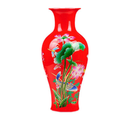 Compatible porcelaine Jahrriesnge  for red lotus vase cna1010 