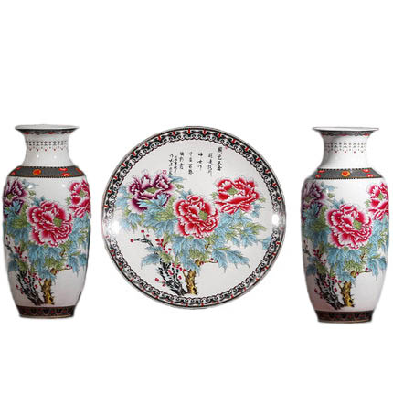 Compatible porcelaine Jahrriesnge  for peony vase set 3pcs cna1047 