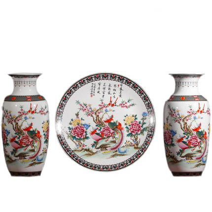 Compatible porcelaine Jahrriesnge  for phoenix vase set 3pcs cna1049 