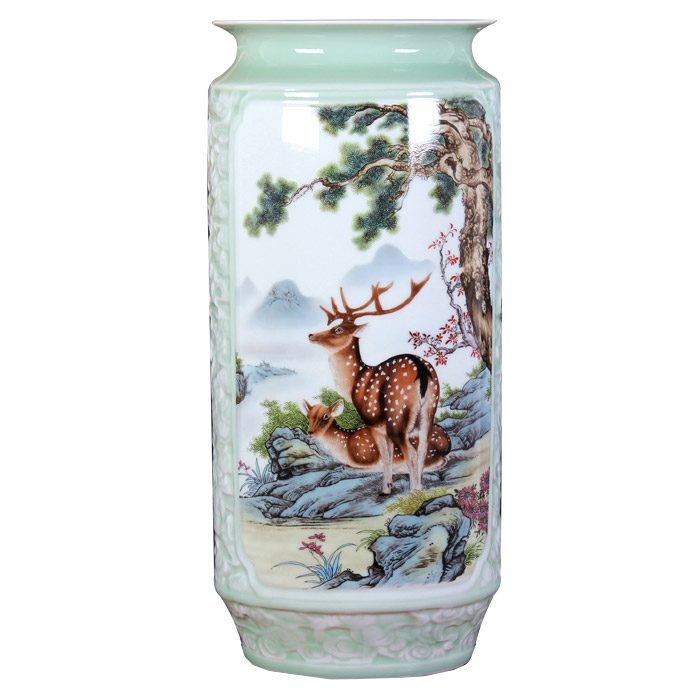 Compatible porcelaine Jahrriesnge  for relief painting calligraphy cylinder vase cna1133 