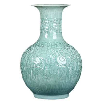 Compatible porcelaine Jahrriesnge  for carving shadow blue glaze vase cna1307 