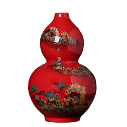 Compatible porcelaine Jahrriesnge  for red landscape vase cna1353 