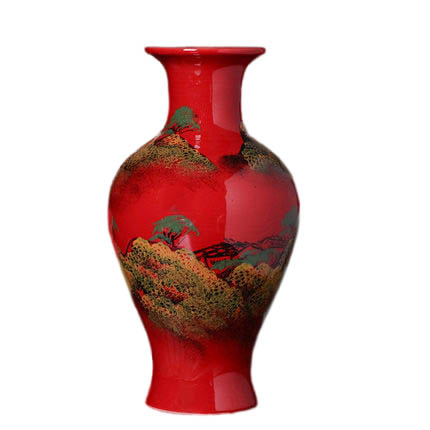 Compatible porcelaine Jahrriesnge  for red landscape vase cna1354 