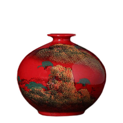 Compatible porcelaine Jahrriesnge  for red landscape vase cna1355 