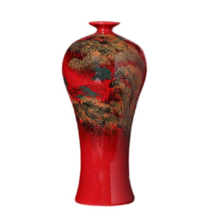 Compatible porcelaine Jahrriesnge  for red landscape vase cna1356 