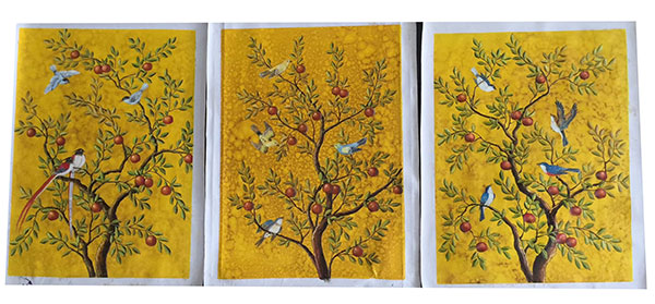 Compatible Peinture à l'huile JAHRRIESNGE  for birds-in-golden-tree-lpg0384 