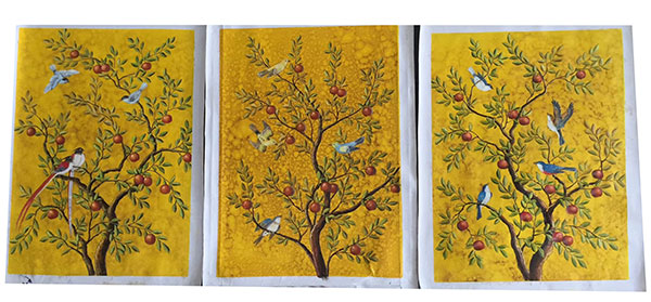 Compatible Peinture à l'huile JAHRRIESNGE  for birds-in-golden-tree-lpg0385 