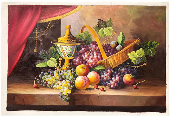 Compatible Nature morte Jahrriesnge  for vase-fruits-lpg0878 