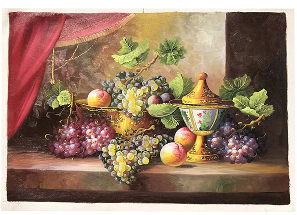 Compatible Nature morte Jahrriesnge  for vase-fruits-lpg0880 