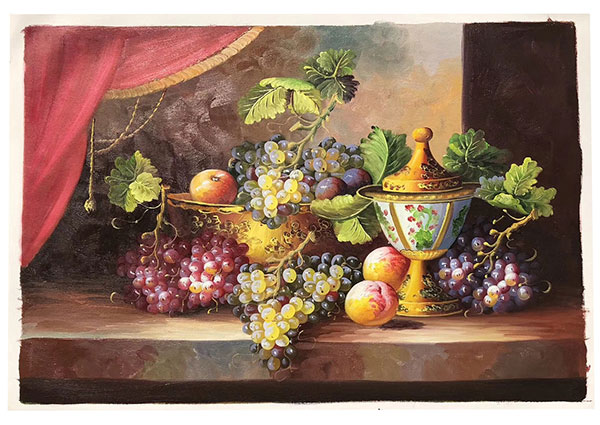 Compatible Nature morte Jahrriesnge  for vase-fruits-lpg0881 