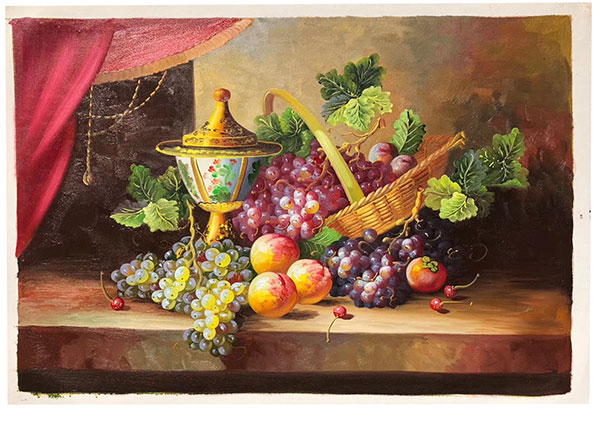 Compatible Nature morte Jahrriesnge  for vase-fruits-lpg0883 